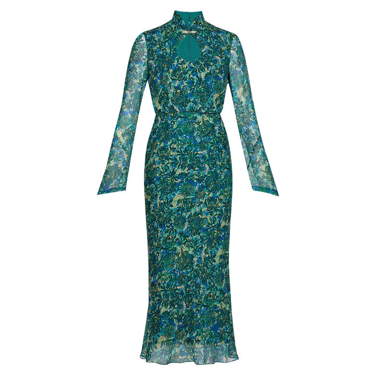 Domino B Long Sleeve Midi Dress image number null