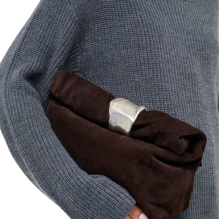 Suede Cuff Clutch image number null