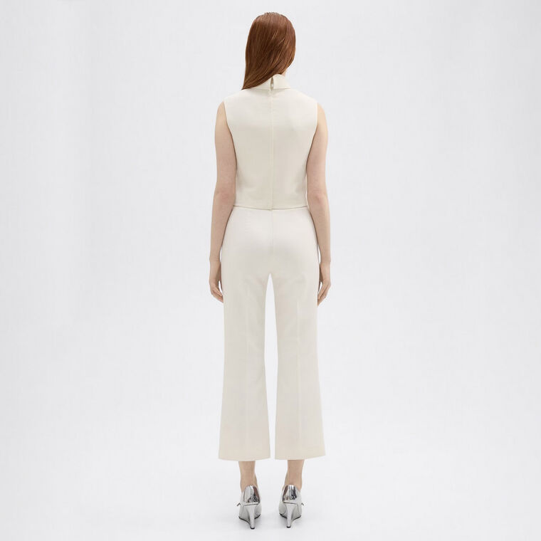 Cropped Kick Pant in Double Weave image number null