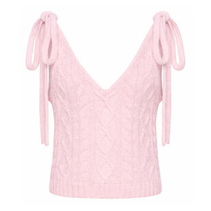Kenai Cable Knit Shoulder Tie Tank Top