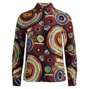 Willa Long Sleeve Placket Silk Top
