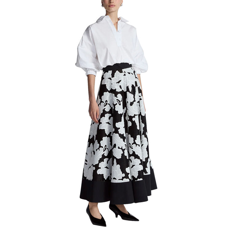 Floral Embroidered Lace Full Skirt image number null