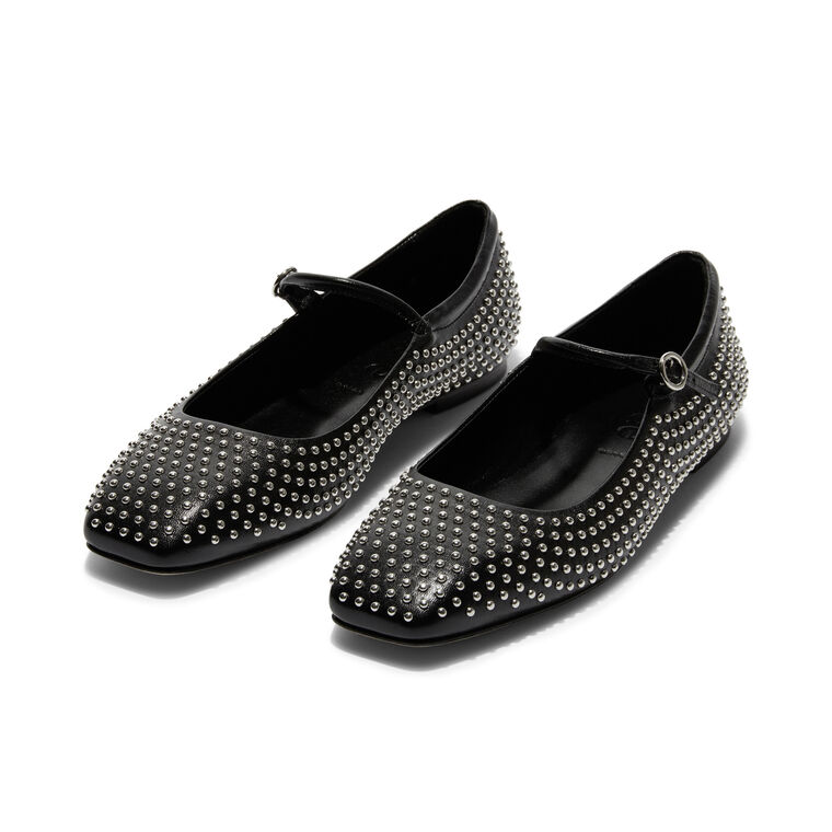 Uma Mini Stud Leather Mary-Jane Flat image number null