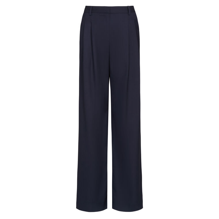 Sulli High-Rise Wide-Leg Wool Pant image number null