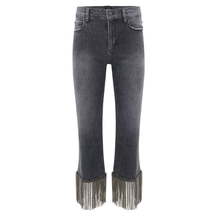 Amazing Boyfriend Jean with Fringe image number null