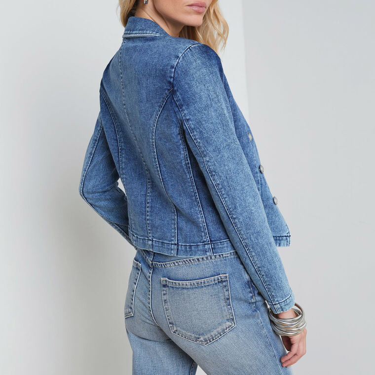 Wayne Double Breasted Denim Jacket image number null