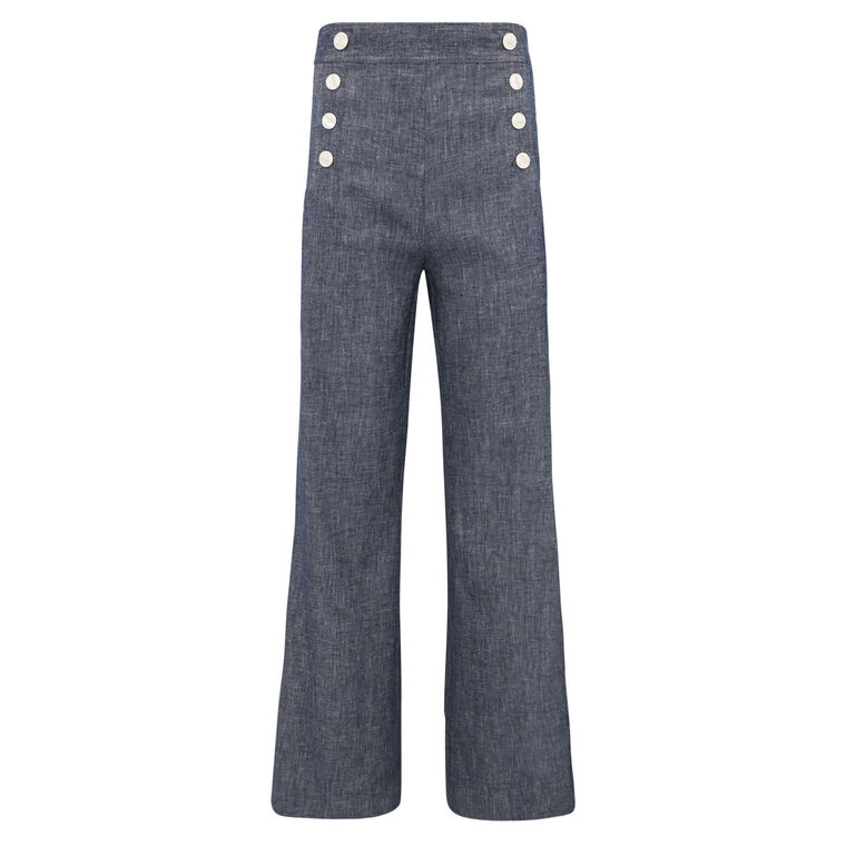 Massimo Wide Leg Sailor Pants image number null