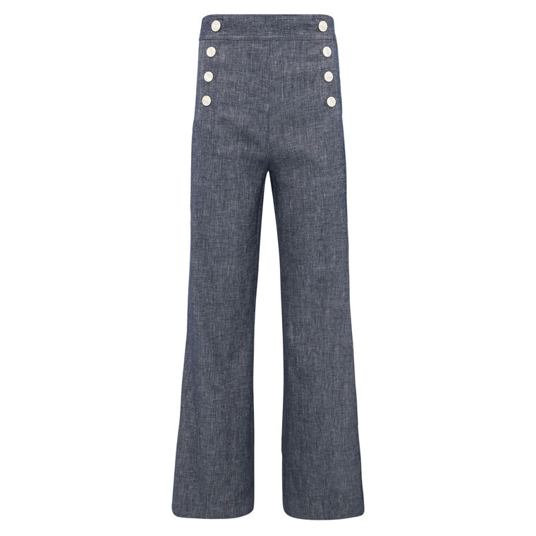 wide leg sailor pants