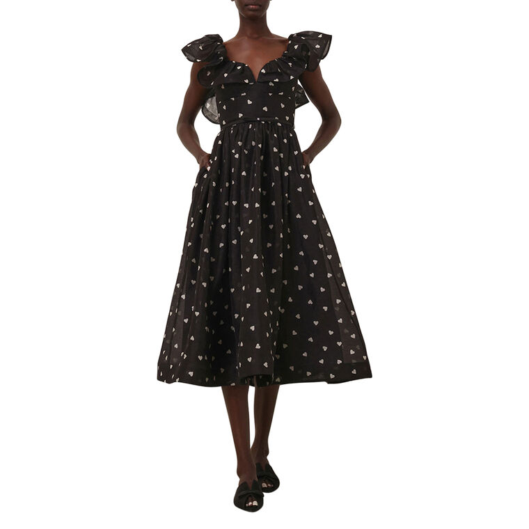 Crush Frilled Midi Dress image number null
