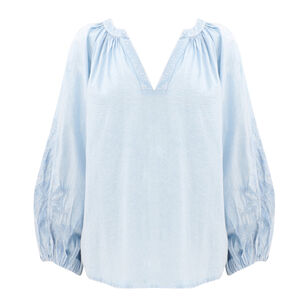 Trina Embroidered Long Sleeve Top