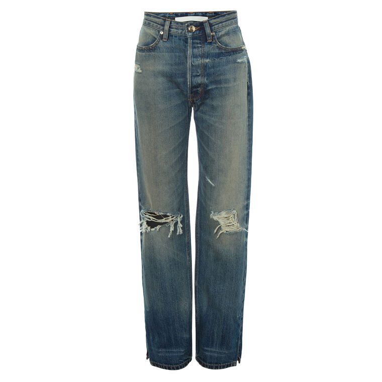 The Agnes Mid Rise Slim Straight-Leg Jean image number null