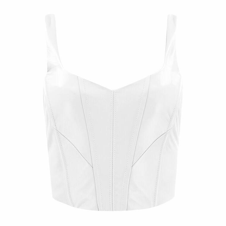 Tabia Leather Corset Top image number null