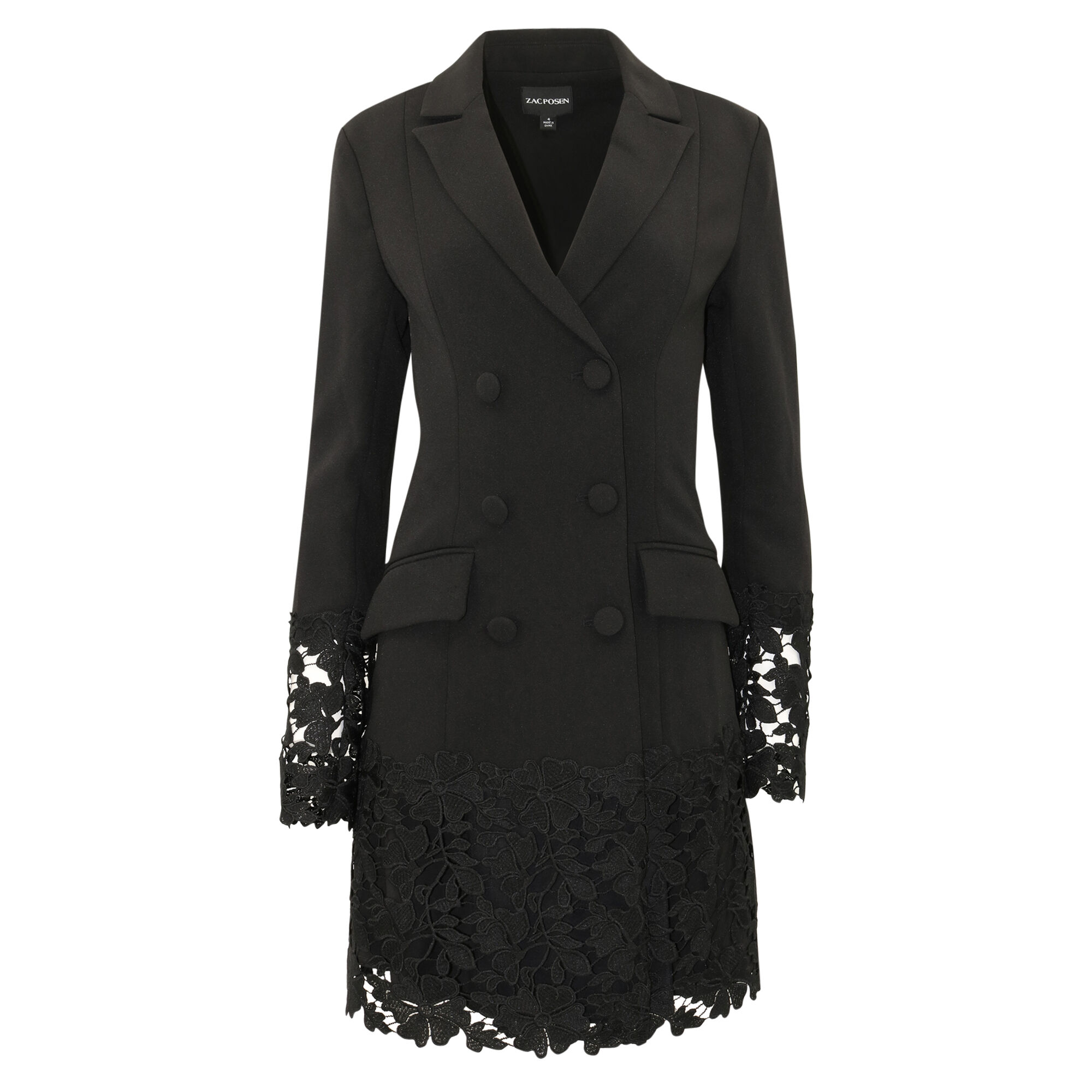 Lace Embroidered Blazer Mini Dress