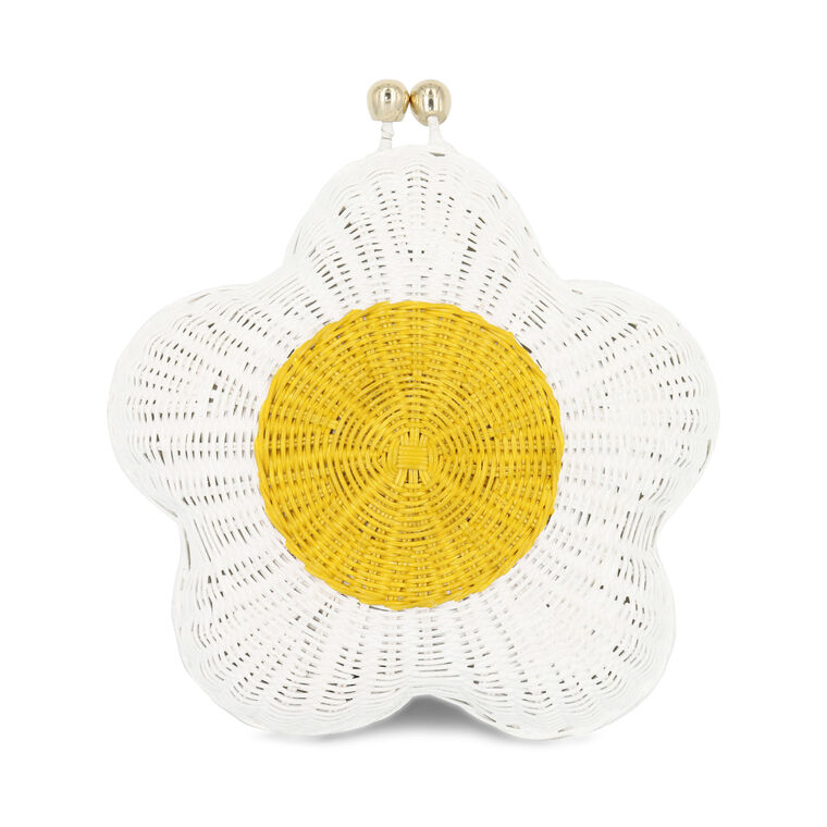 Daisy Flower Wicker Handbag image number null