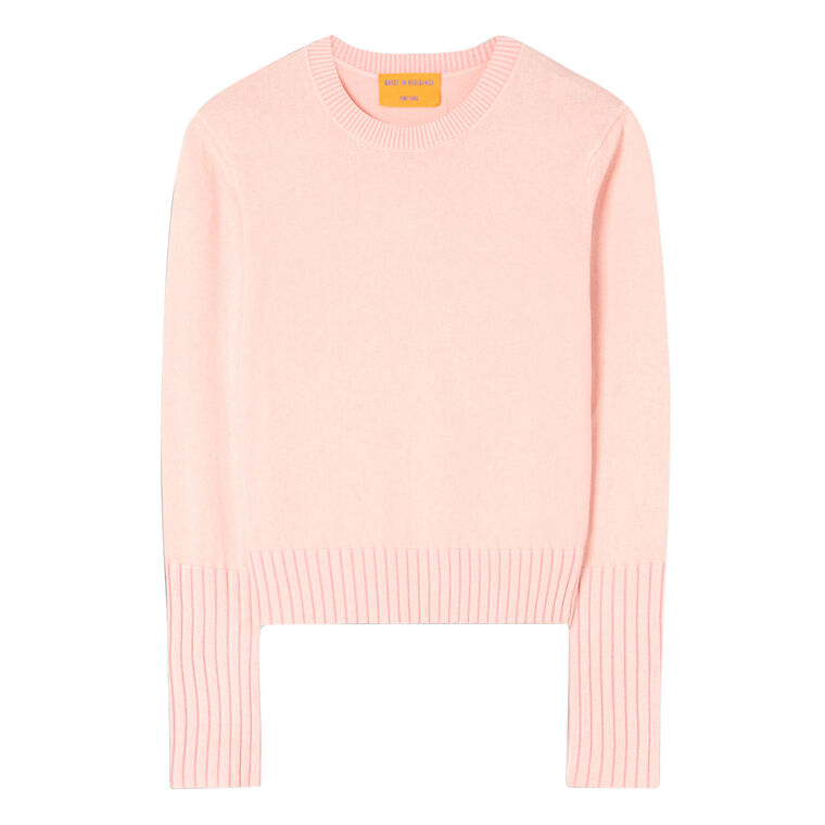 Long Sleeve Sunwash Shrunken Crewneck Sweater image number null