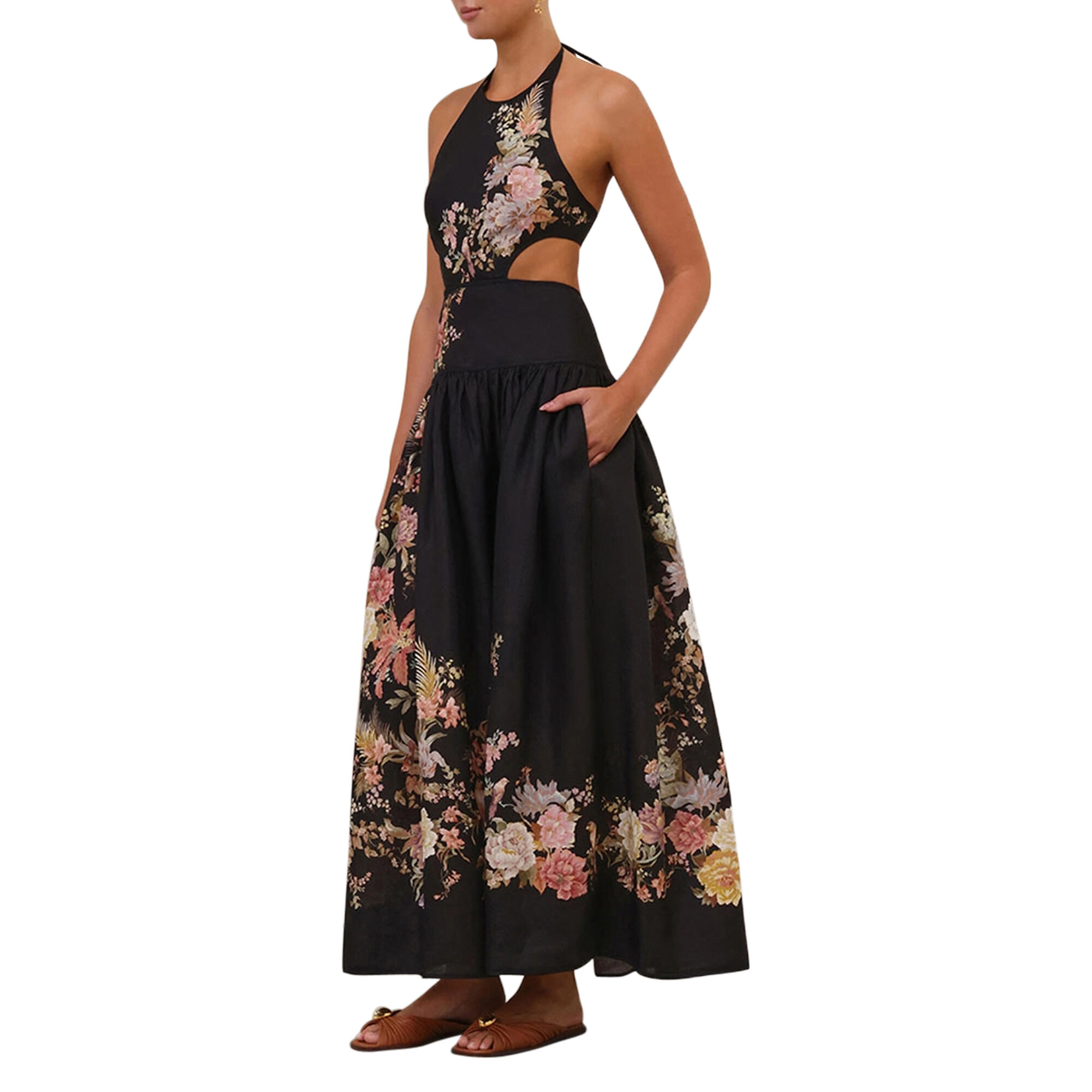 Tallow Halter Midi Dress
