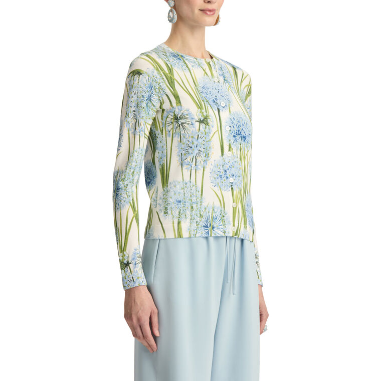 Long Sleeve Allium Printed Cardigan image number null