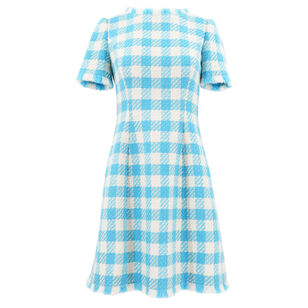 Checked Wool Mini Dress