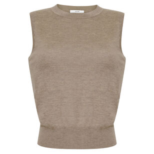 Ava Sleeveless Knit Top In Fine Cashmere
