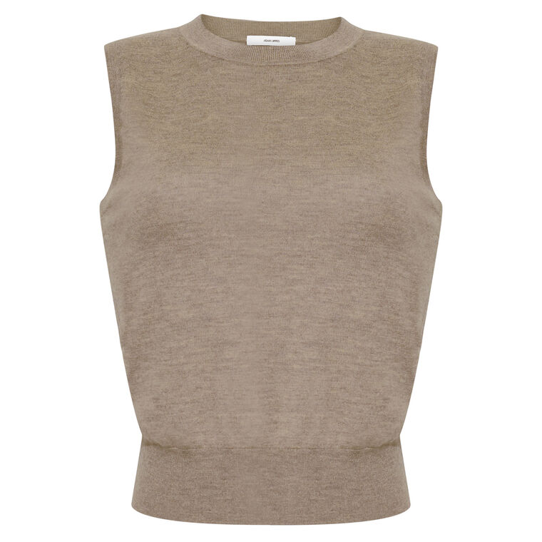 Ava Sleeveless Knit Top In Fine Cashmere image number null
