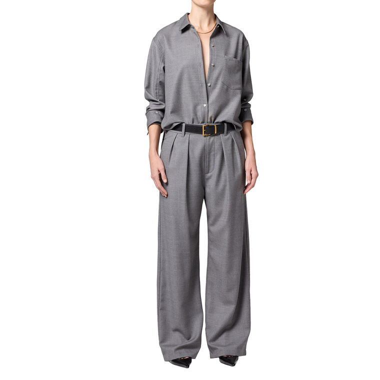 Kayla Shrunken Felted Wool Shirt image number null