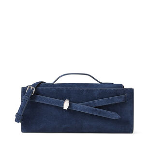 Suede Dash Top Handle Clutch
