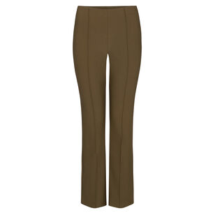 Mid Rise Pintuck Crop Flare Pant