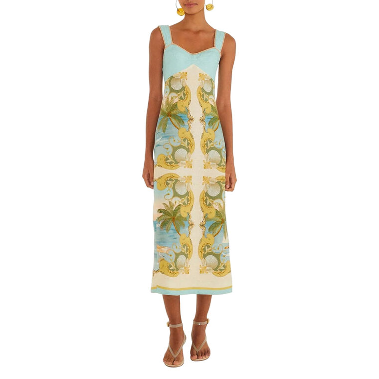 Sleeveless Linen Maxi Dress image number null