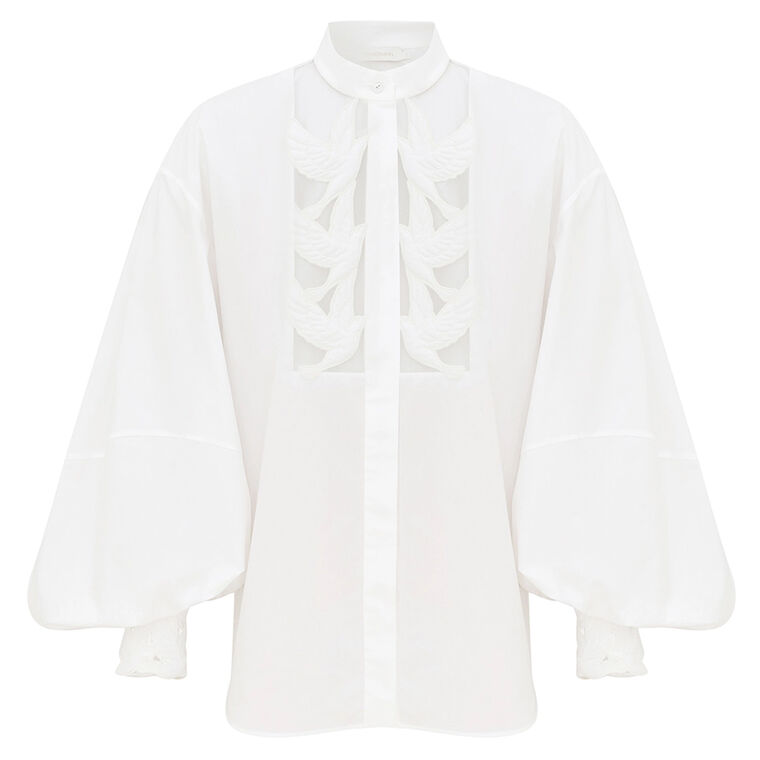 Luna Long Sleeve Applique Blouse image number null