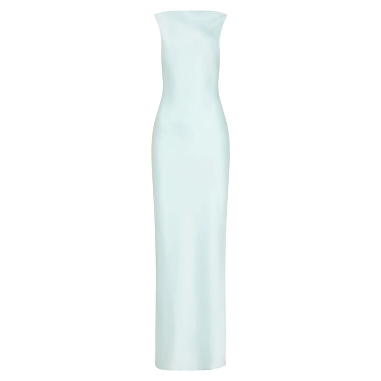 Roslyn Sleeveless Cowl Neck Satin Gown image number null