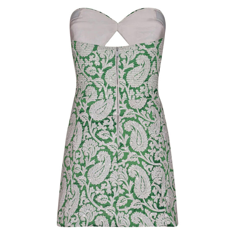 Festive Song Strapless Mini Dress image number null