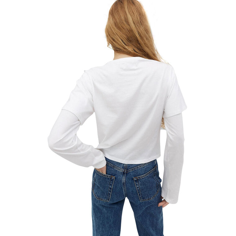 2Tee Double-Layered Crewneck Shirt image number null