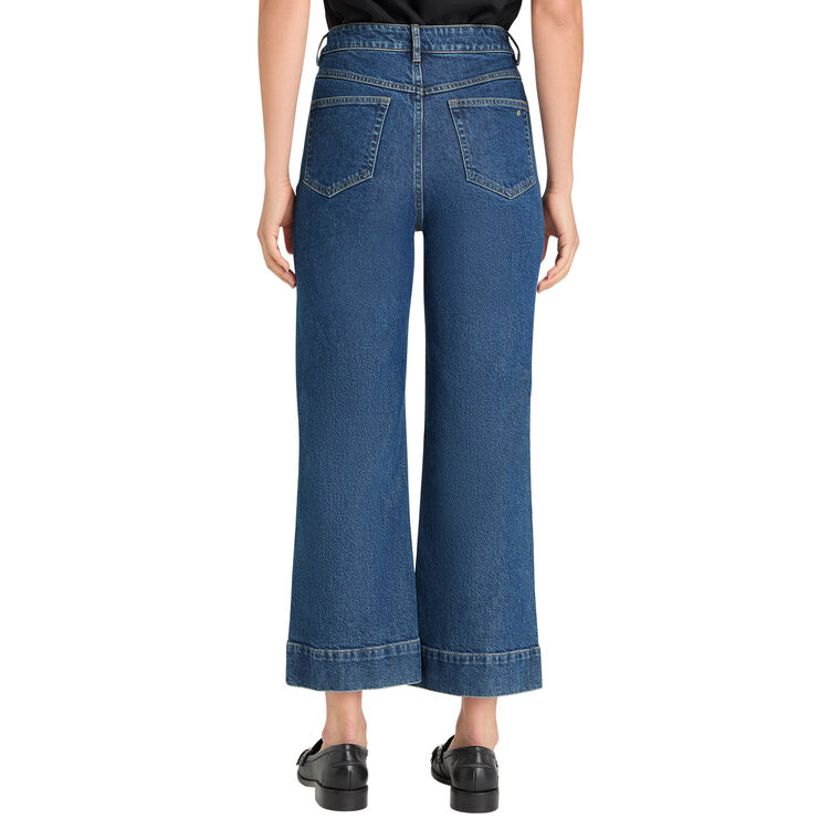 Joey Mid-Rise Cropped Wide-Leg Jean image number null