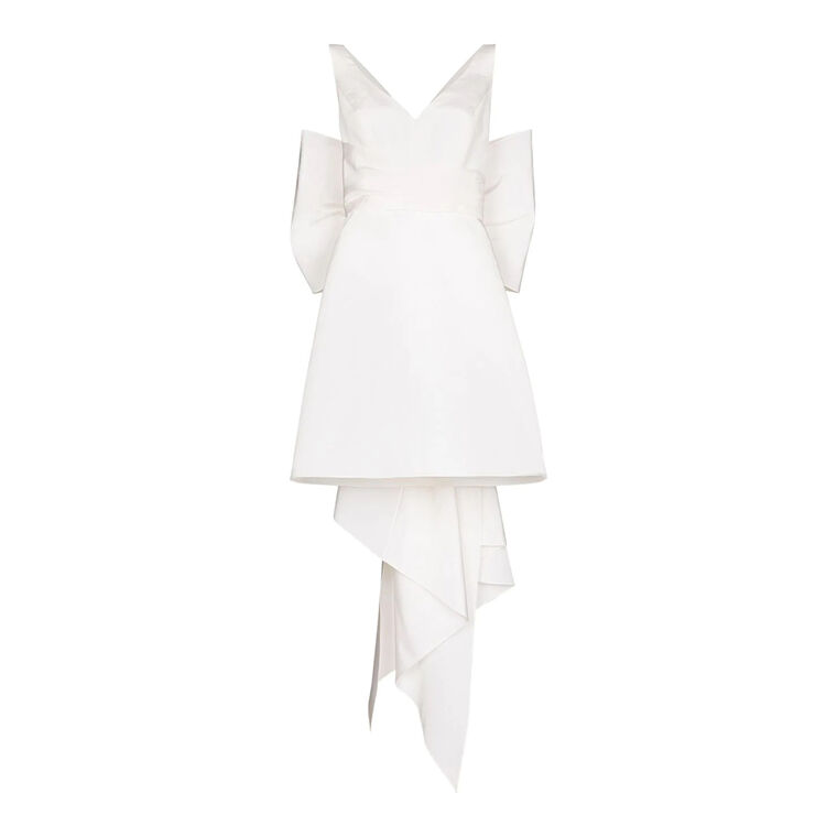 Oversize Bow Mini Dress image number null
