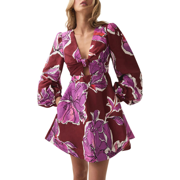 Inflorescence Long Sleeve Mini Dress image number null