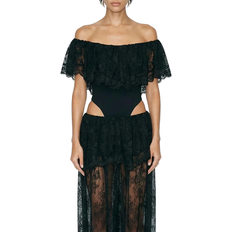 Rosette Off-The-Shoulder Bodysuit image number null