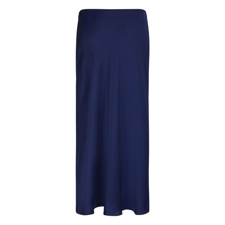 Chain Detail Satin Midi Skirt image number null