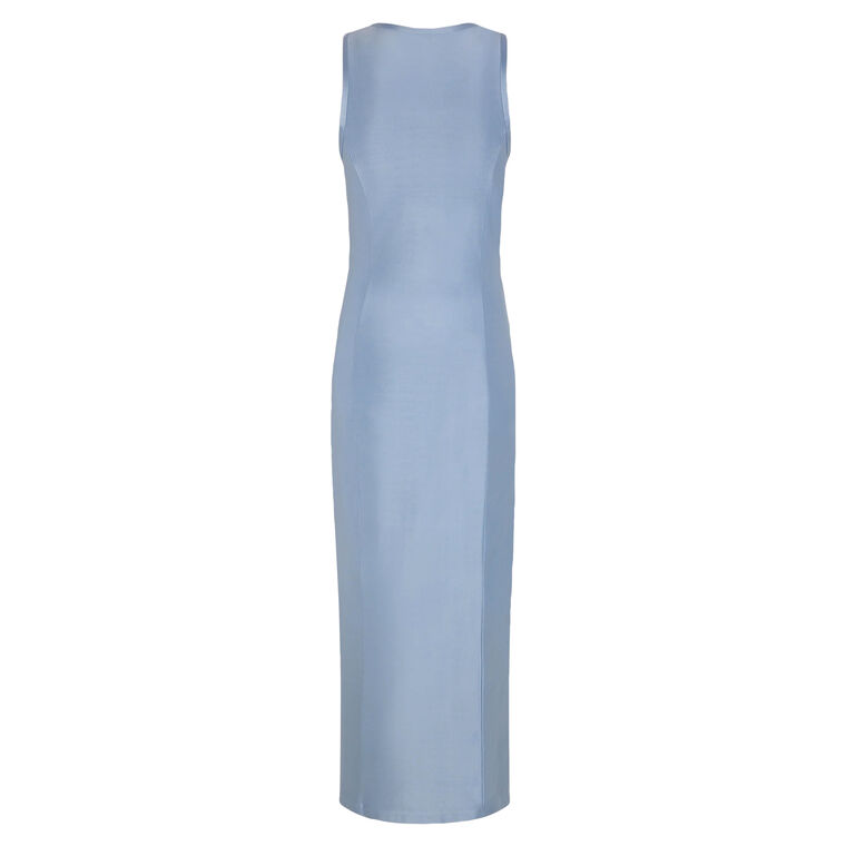Sleeveless Drappe Pression Midi Dres image number null