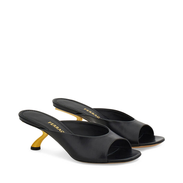 Archive 55mm S-Shaped Heel Peep-Toe Mule image number null