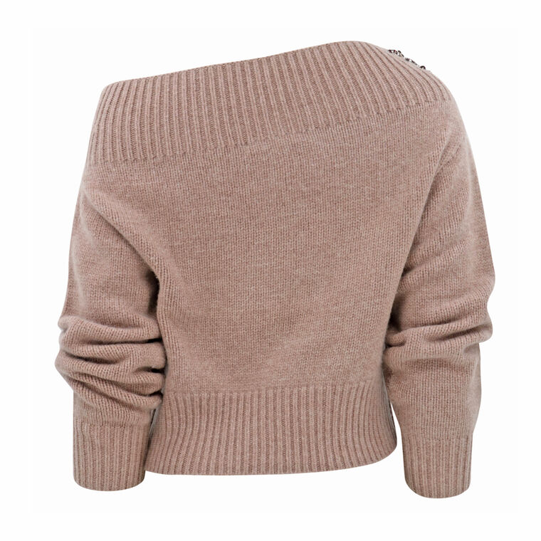 Boreal Wool Cashmere Blend Sweater With Crystal Embroidery image number null