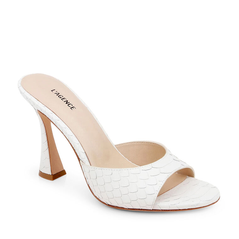 Avery II Snake Print Embossed Leather Sandal image number null