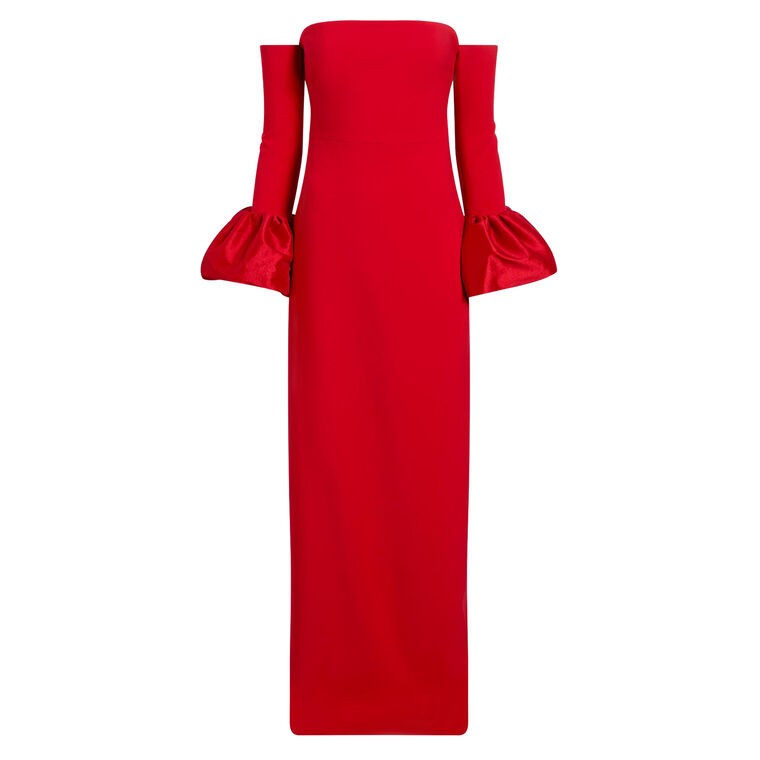 Kiva Off-The-Shoulder Long Sleeve Gown image number null