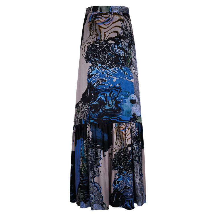 Distortion Maxi Skirt image number null