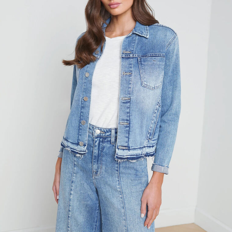 Tatiana Raw-Hem Denim Jacket image number null