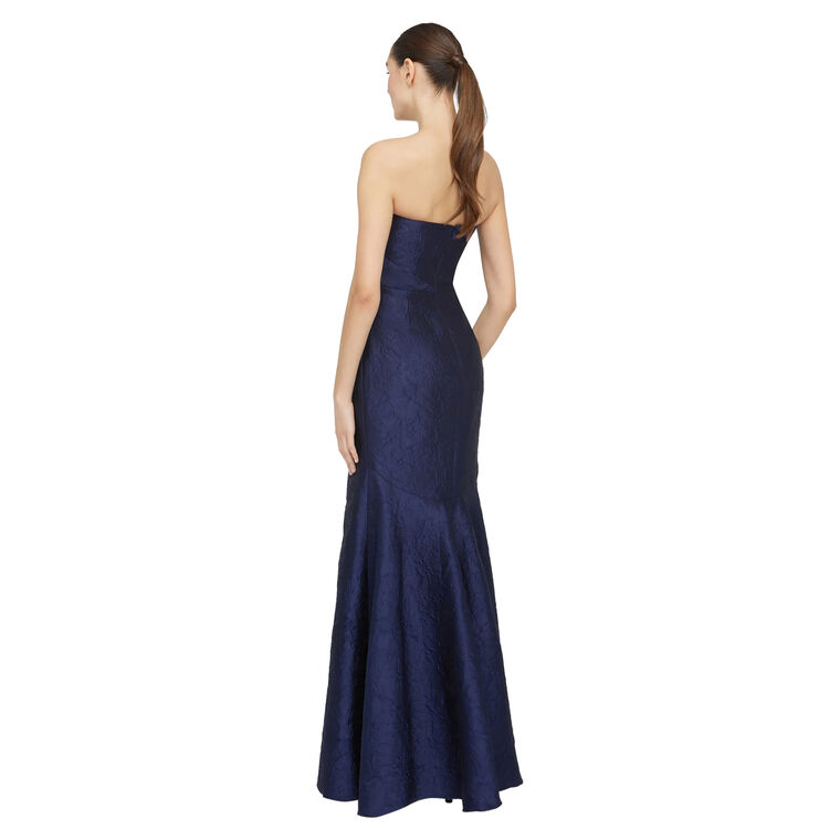 Harlow Strapless Floor-Length Jacquard Gown image number null