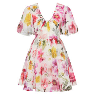 Fleur Puff Sleeve Mini Dress