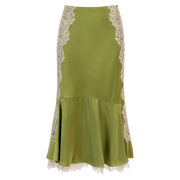 Esme Satin Liore Midi Skirt image number null