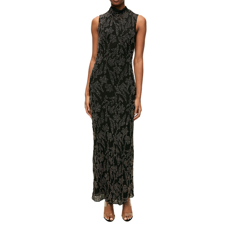 Sylven Sleeveless Beaded Maxi Dress image number null