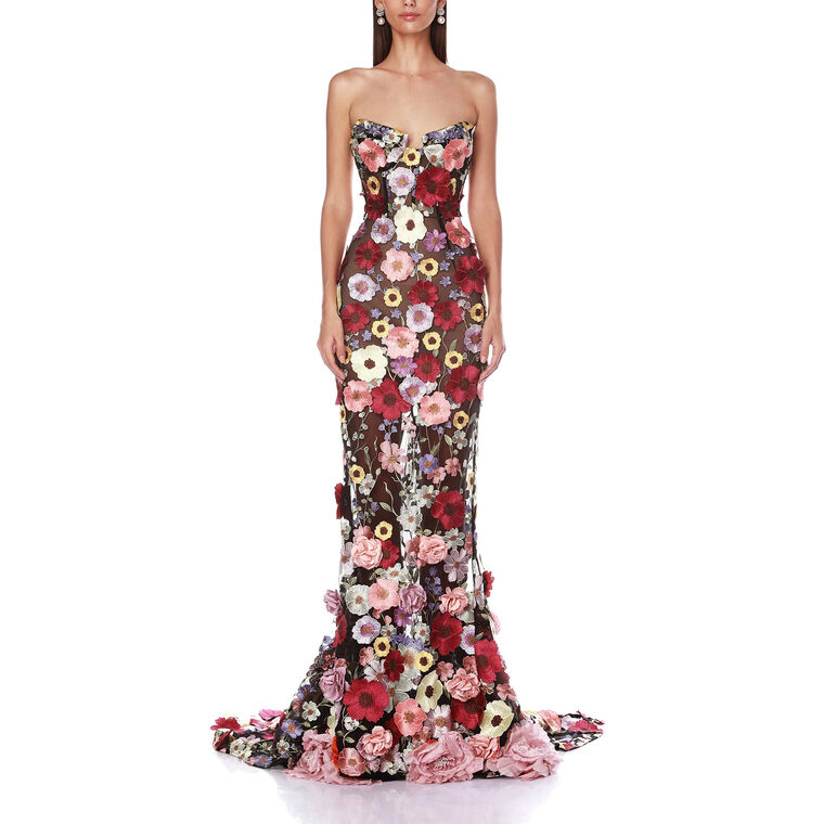 Jasmine Multi Floral Gown image number null