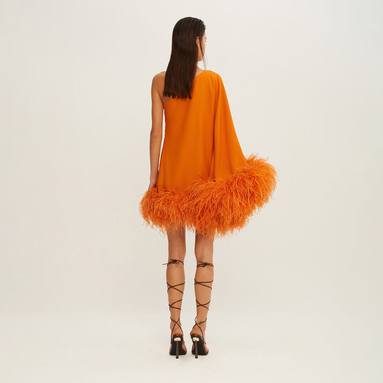 Piccolo Ubud Feather-Trim Dress image number null